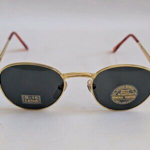 NWT Vintage 90's John Lennon Like Round Metal Sunglasses (S. Gold)